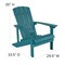 Merrick Lane Ayala 3 Piece Outdoor Leisure Set with Set of 2 Poly Resin Adirondack Chairs and Star and Moon Iron Fire Pit
